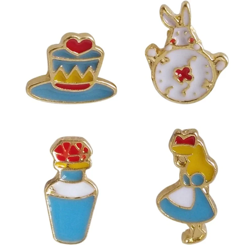 2018 New Japan and South Korea Cartoon Anime Fairy Tale Alice Set Stud Earrings Character Bunny Ear Clips sexy | Украшения и