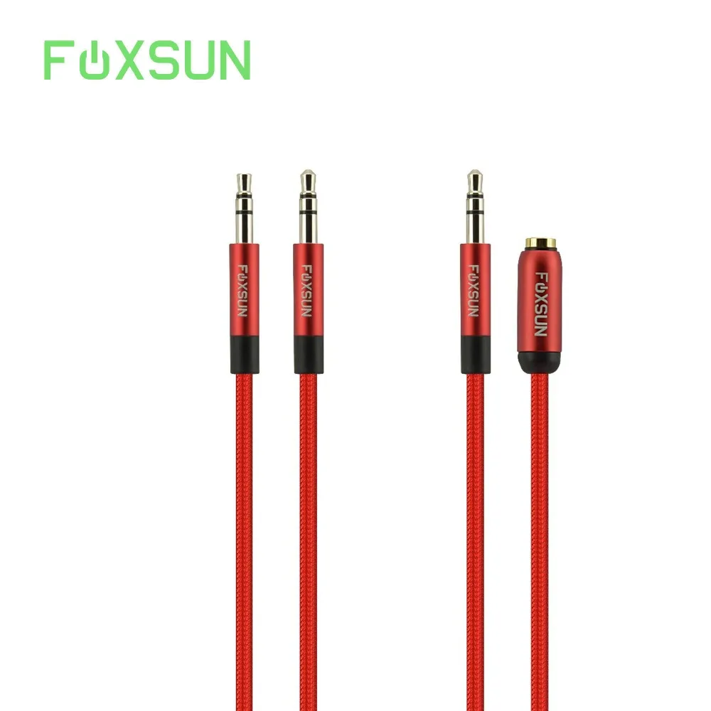 FOXSUN 3 5 мм папа фута (1 м) + мама 6 (2 аудио и видео кабели|female to male audio|cable audiomale female |