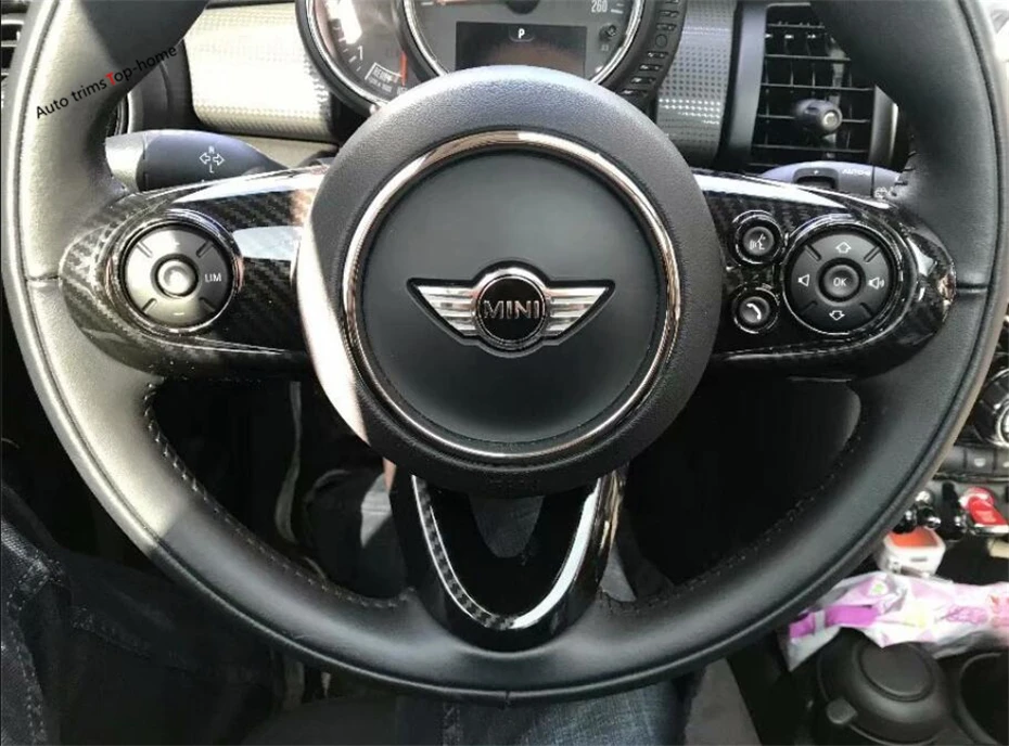 Yimaautotrims Steering Wheel Button Cover Trim For Mini Cooper F55 F56 F57 3 Door / 5 2014 - 2019 ABS Interior Mouldings | Автомобили и
