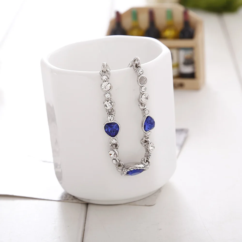 2018 New ocean Heart heart-shaped zircon crystal bracelet sweet romantic lady Bracelet | Украшения и аксессуары