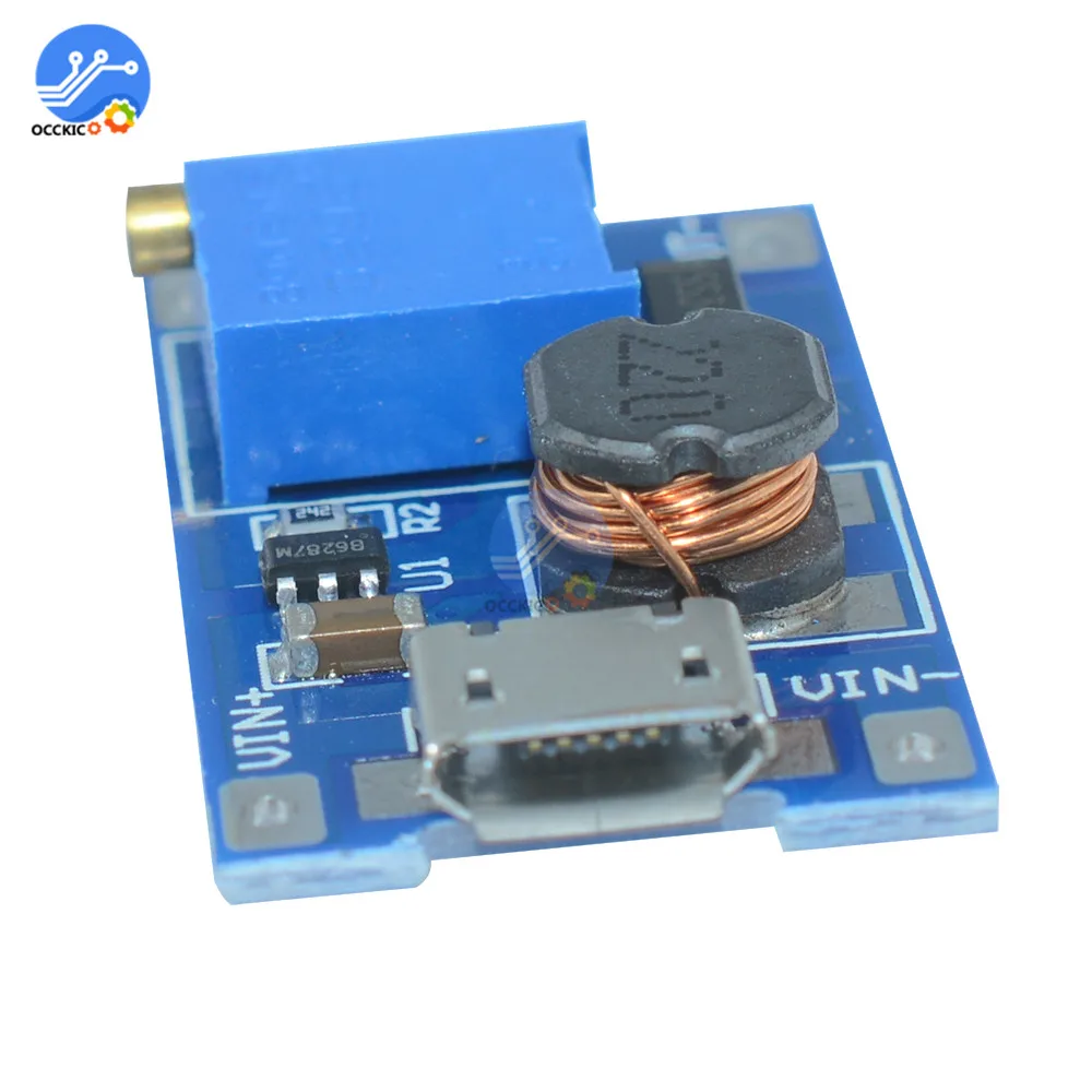 1 шт. MT3608 DC модуль повышающего зарядного устройства с Micro USB 2 24 В до 5 9 в 12 28 для