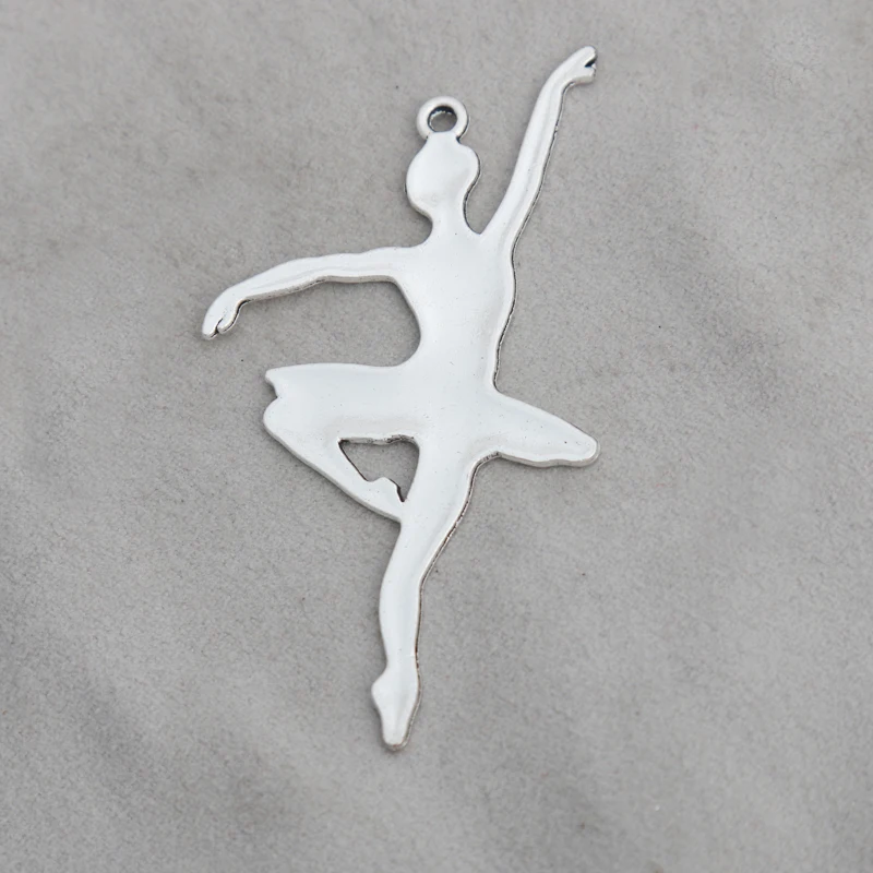 Модные подвески балерины RAINXTAR из сплава для танцовщицы 35*68 мм 10 шт. AAC1847|ballerina