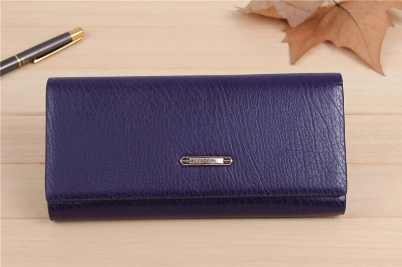 Модные женские кошельки из качественной искусственной кожи 3 складки цвета