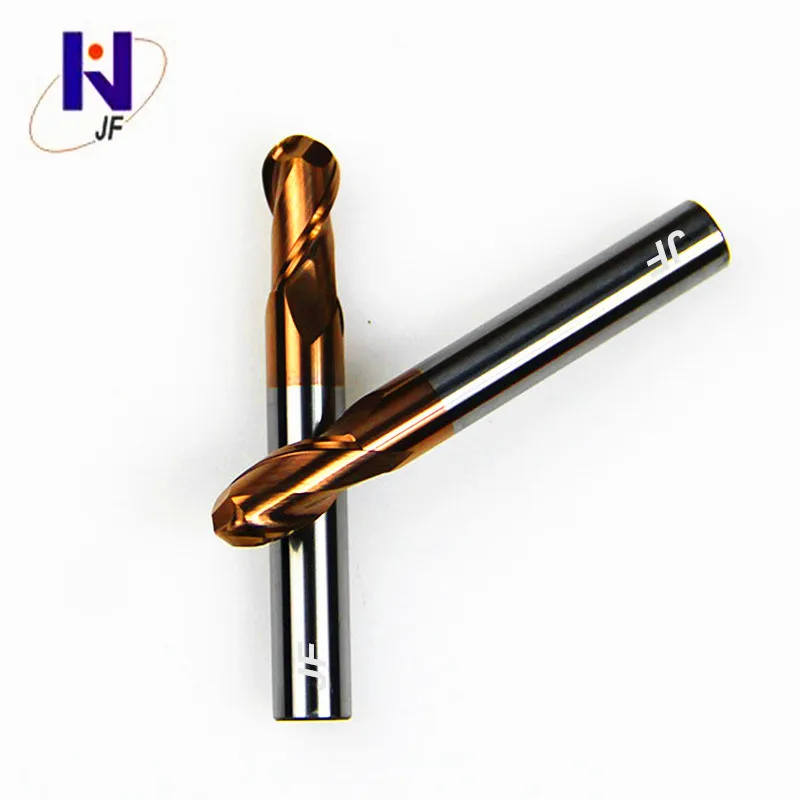 

JF mill cutter 10pcs/set D4*10*SD4*50*2F Carbide 2 Flute Flat Square End Mills For Commom steel ,Iron TiXCo coating