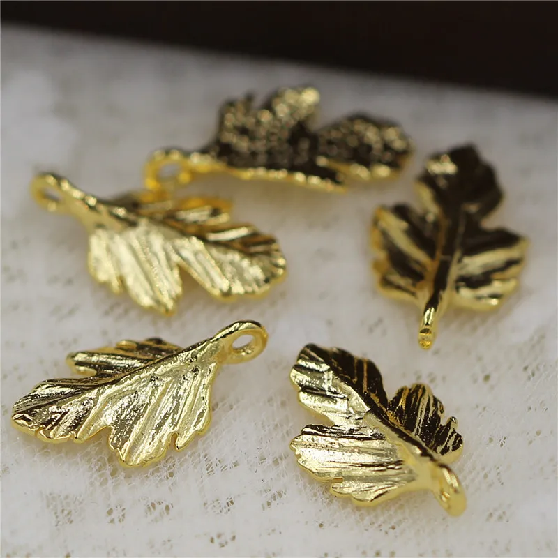 8x10mm style G 20 шт Латунные Литые Листья Подвески в виде ветки высококачественные разъемы золотого и серебряного цвета DIY фурнитура для ювелирных изделий - Цвет: 8x10mm style G