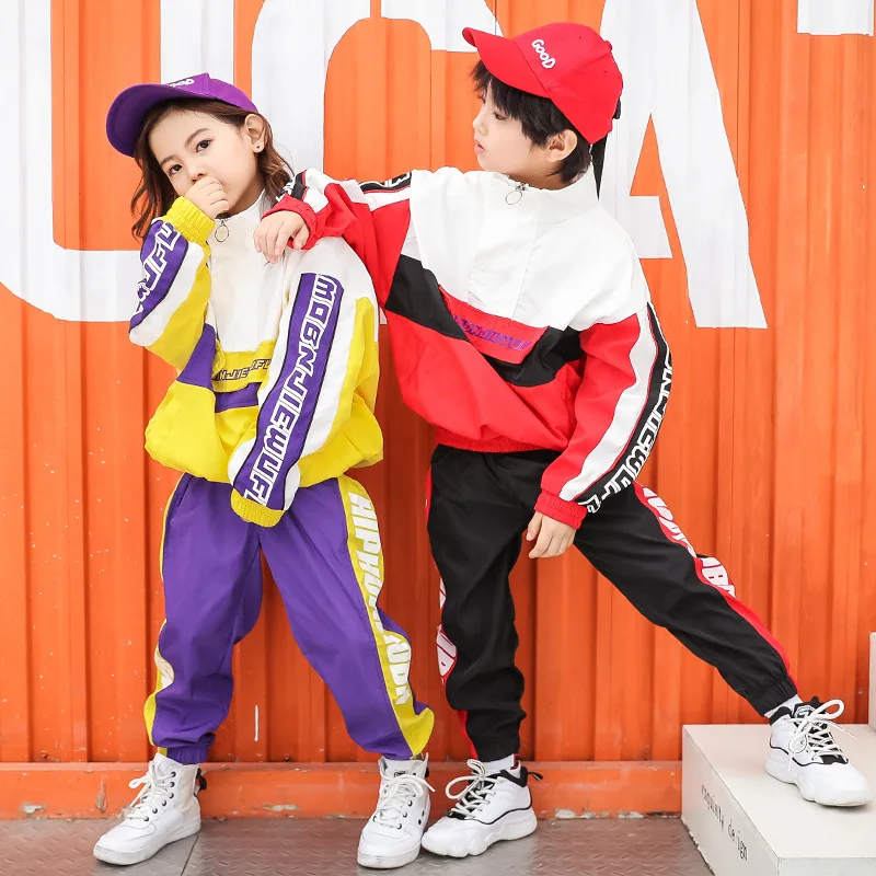 New arrival Hip-hop clothing set for teenagers boys fashion streetwear dance clothes girls tracksuit autumn children sport suits |