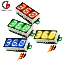 DC 0 V-100 V 0,28 дюймов светодиодный цифровой вольтметр измеритель напряжения детектор напряжения монитор тестер панель автомобиля 12V 24V красный зеленый синий желтый
