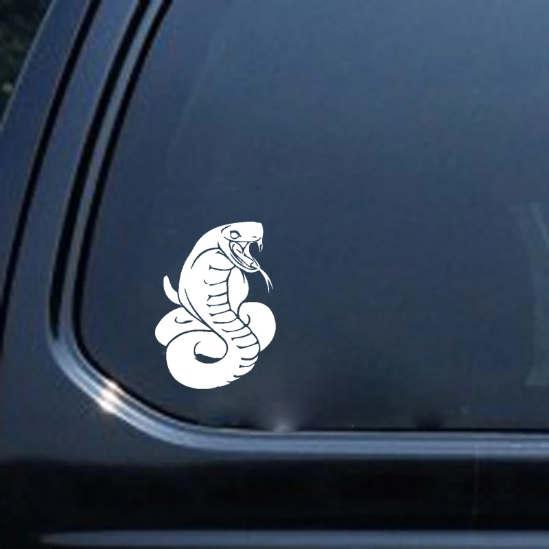 YJZT 10.5CM*14.6CM Original Cobra Snake Minimalist Cool Artistic Vinyl Decal Car Sticker Black/Silver C19-1044 | Автомобили и