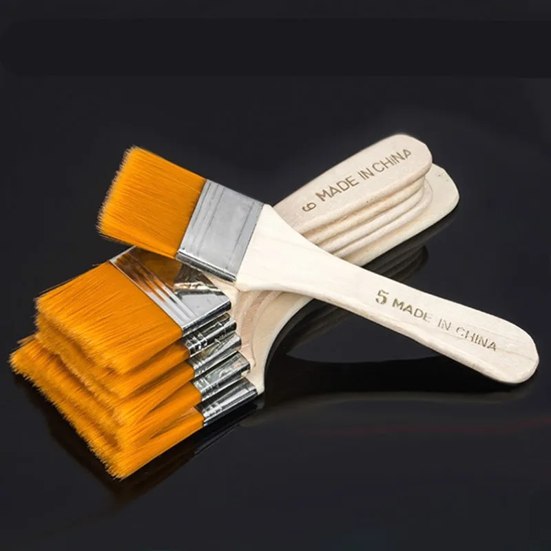 Кисти для рисования акриловыми красками 1 # 12 шт.|paint brush nylon|acrylic paint brushespaint |
