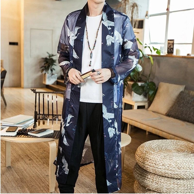 Кимоно кардиган мужской японский obi yukata Япония кимоно мужская японская мода haori