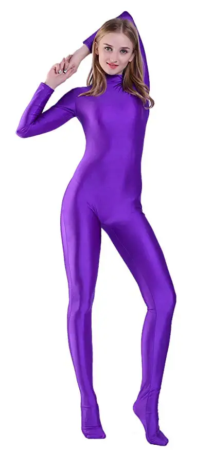 SPEERISE взрослый полный тело Zentai черный лайкра спандекс ноги обтягивающие облегающие комбинезоны костюм для женщин Unitard человек Косплей костюмы
