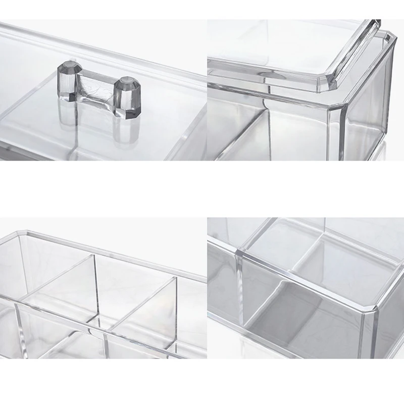 Портативный прозрачный органайзер для макияжа акриловый Органайзер косметики