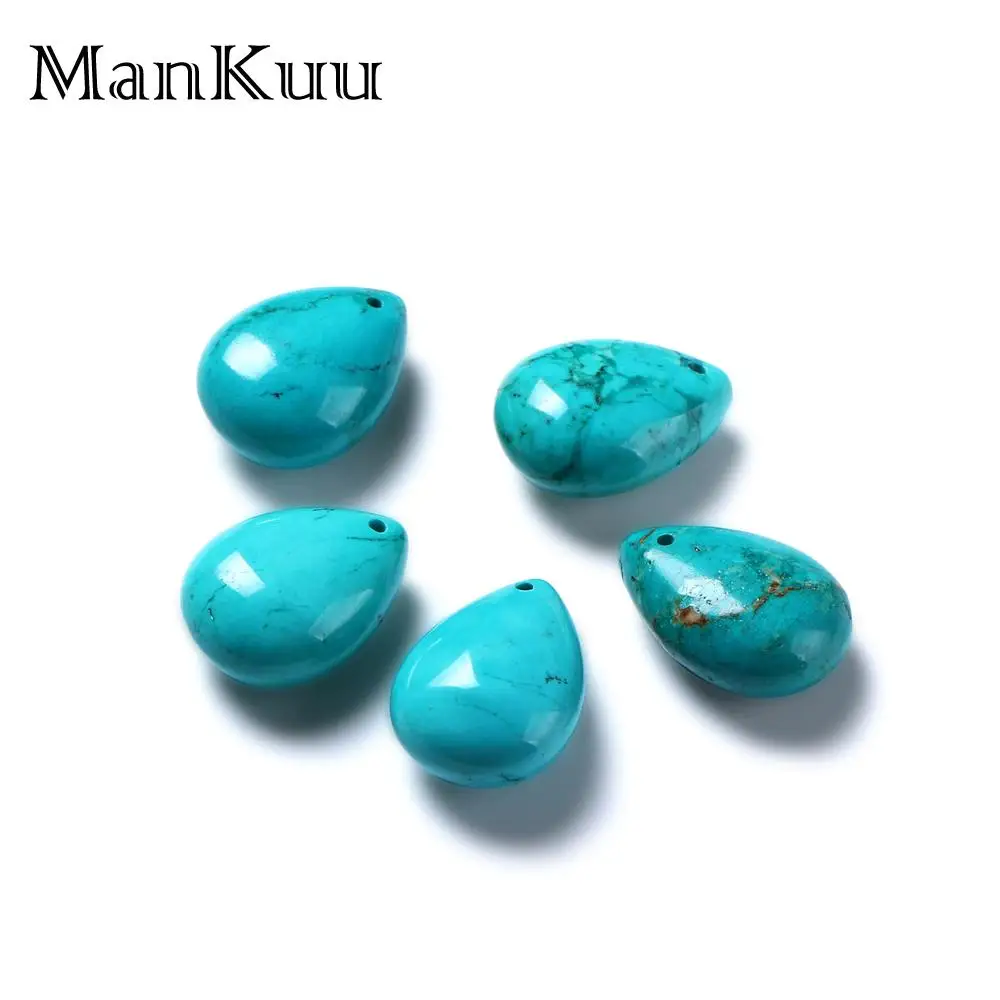 КАПЕЛЬНАЯ подвеска Mankuu 20*28 мм в форме капель воды синий бирюзовый кулон