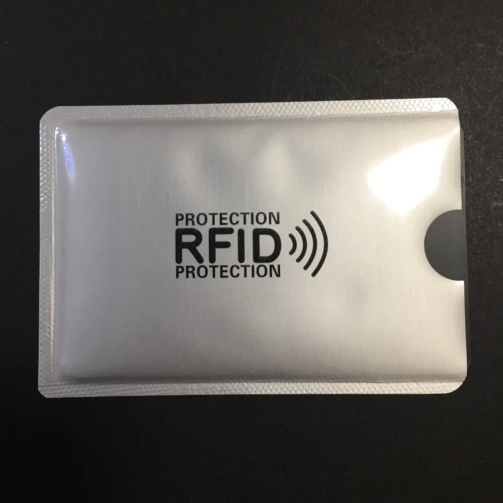 500 шт. против сканирования RFID Блокировка рукава случае кредитной карты для обеспечения идентичность ATM дебетовой бесконтактных ID протектор держателя печатных