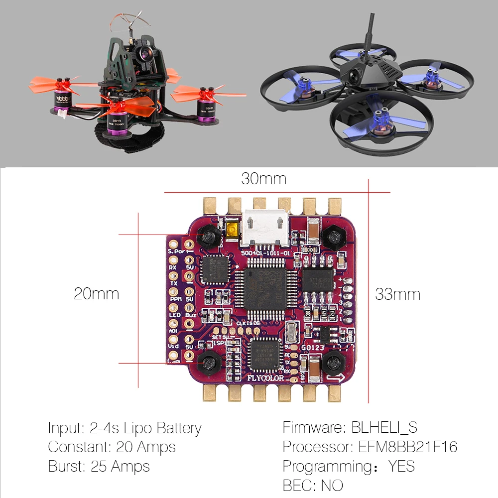 GoolRC 4 в 1 12A ESC F3 Контроллер полета башни Combo & D1104 7500KV бесщеточный двигатель для 80 90 100
