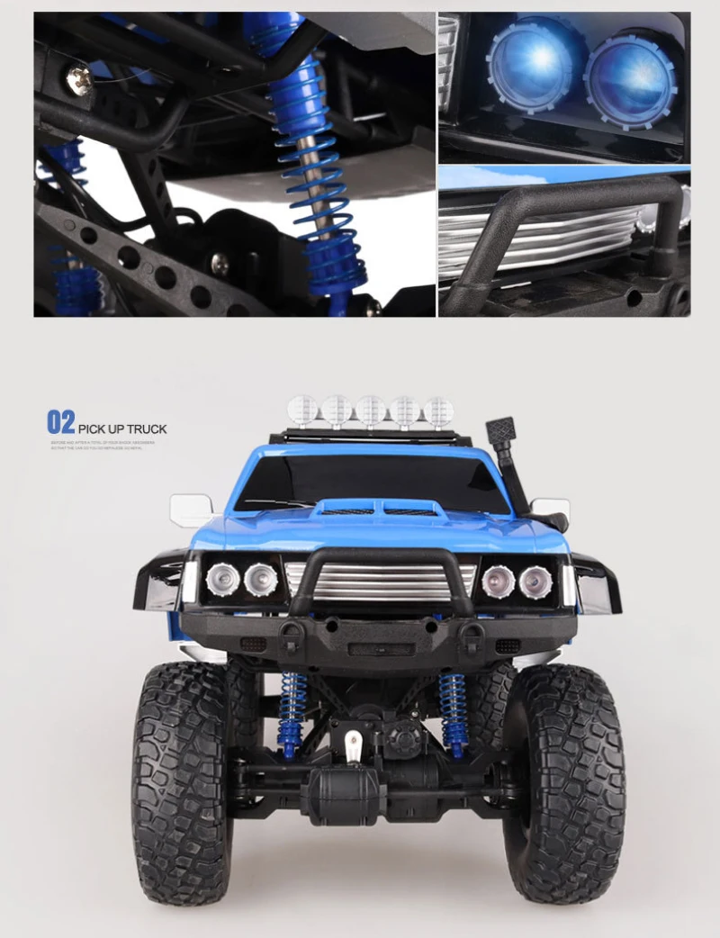 Новейший электрический пикап Модель 2,4 г 1:8 масштаб Большой 4WD 4 колеса независимая подвеска RC электрический самый быстрый RC грузовик