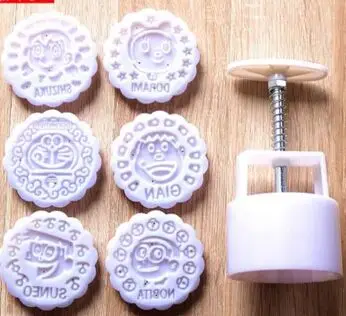 100gA dream 50 г 63 г 75 г 100 г 125 г Круглый/Квадратный Белый/Розовый/Синий mooncake форма+ мотив - Цвет: 100gA dream