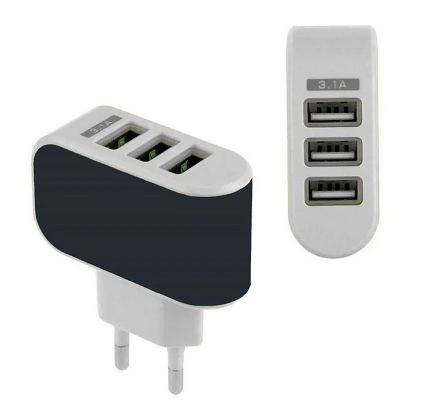 5V 3.1A 3 порта USB настенное зарядное устройство адаптер Портативный Смарт мобильный