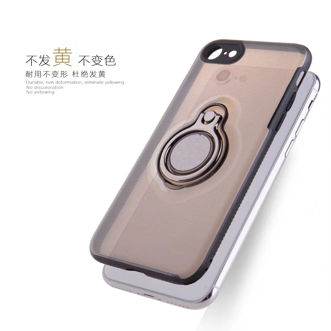Для iphone 8 чехол вращение kickstand с палец кольцо Магнит Адсорбция ультра-тонкий
