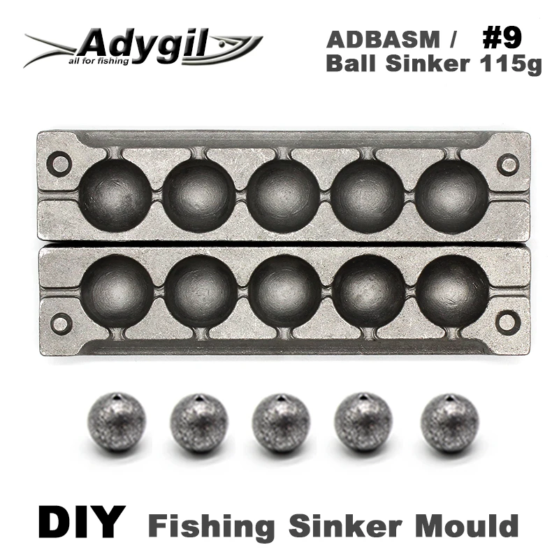 DIY рыболовный шар adyil грузило форма ADBASM/#9 115 г 5 полостей|Рыболовные снасти| |