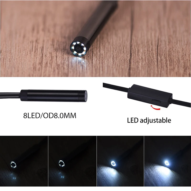 HD 1200P Wifi эндоскоп камера USB IP68 Водонепроницаемый Бороскоп Полужесткий трубка