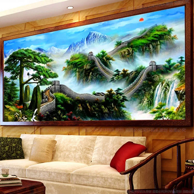 QIANZEHUI Рукоделие сделай сам Великая стена вышивка крестом наборы для вышивки