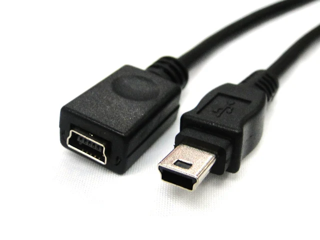 Удлинительный кабель для синхронизации данных MINI USB 5 pin штекер гнездо зарядного