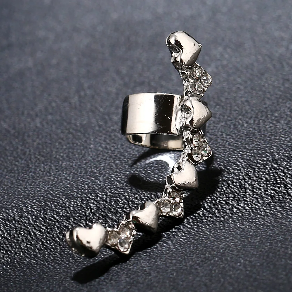 Женские серьги-манжеты ZLDYOU с кристаллами золотое/серебряное покрытие | Украшения