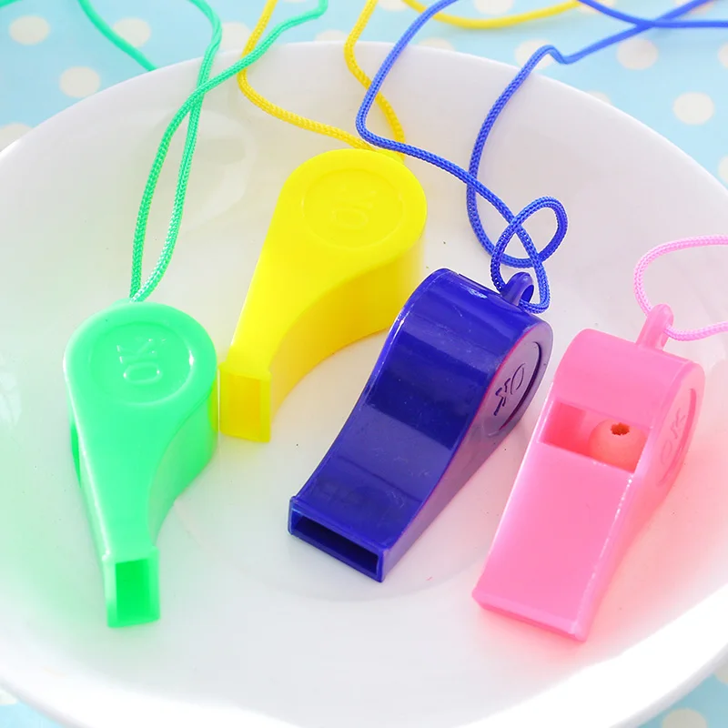 

Plastic Children's Toys Gift Referee Whistle Fans Refueling Lanyard Child Whistles Games Educational Unisex Whistling 2021