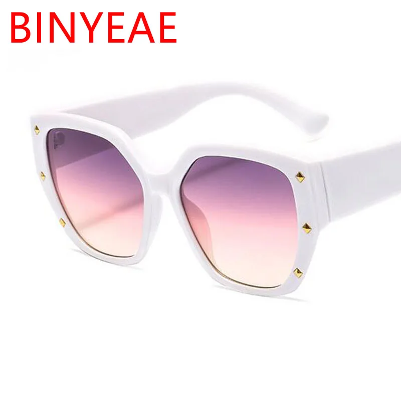New Fashion Square Sun Glasses Women Men Brand Designer Cute Rivet Punk Style White Sunglasses Lady PC Frame Shades UV400 | Аксессуары