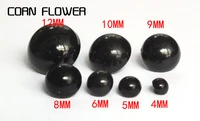4 12mm mushroom black shank buttons plastic decorative button negro diy sewing eye for dolls toy eyes nose animal 100pcs