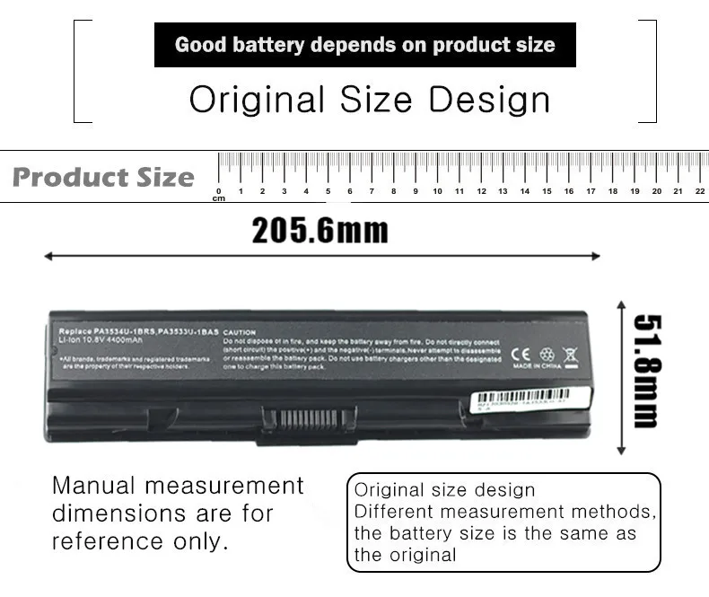 Новая аккумуляторная батарея для ноутбука Φ PABAS174 Toshiba Satellite A205 A210 A215 A300 A300D A305 A305D|new