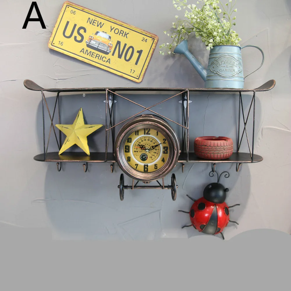 1 шт. антикварные старые часы в форме летательного аппарата настенные Висячие на