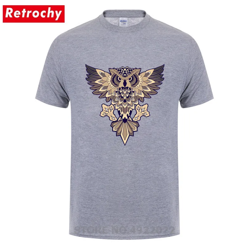 Креативный дизайн Artsy Сова сепия версия футболка модная милая сова Homme Owly Поттер
