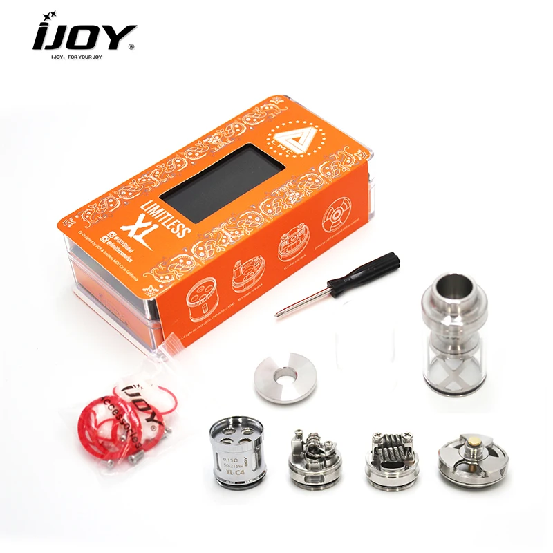 Оригинальный IJOY безграничный XL Subohm & RTA Бак 4 мл топ наполнение вентилятора
