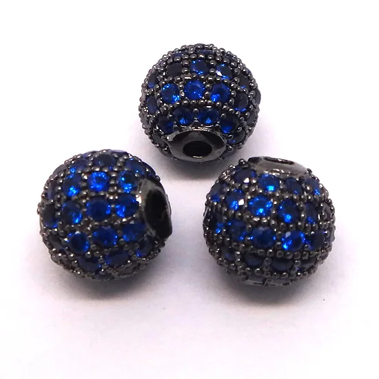 8 мм круглый шар с микрозакрепкой из циркония европейские шармы металлические