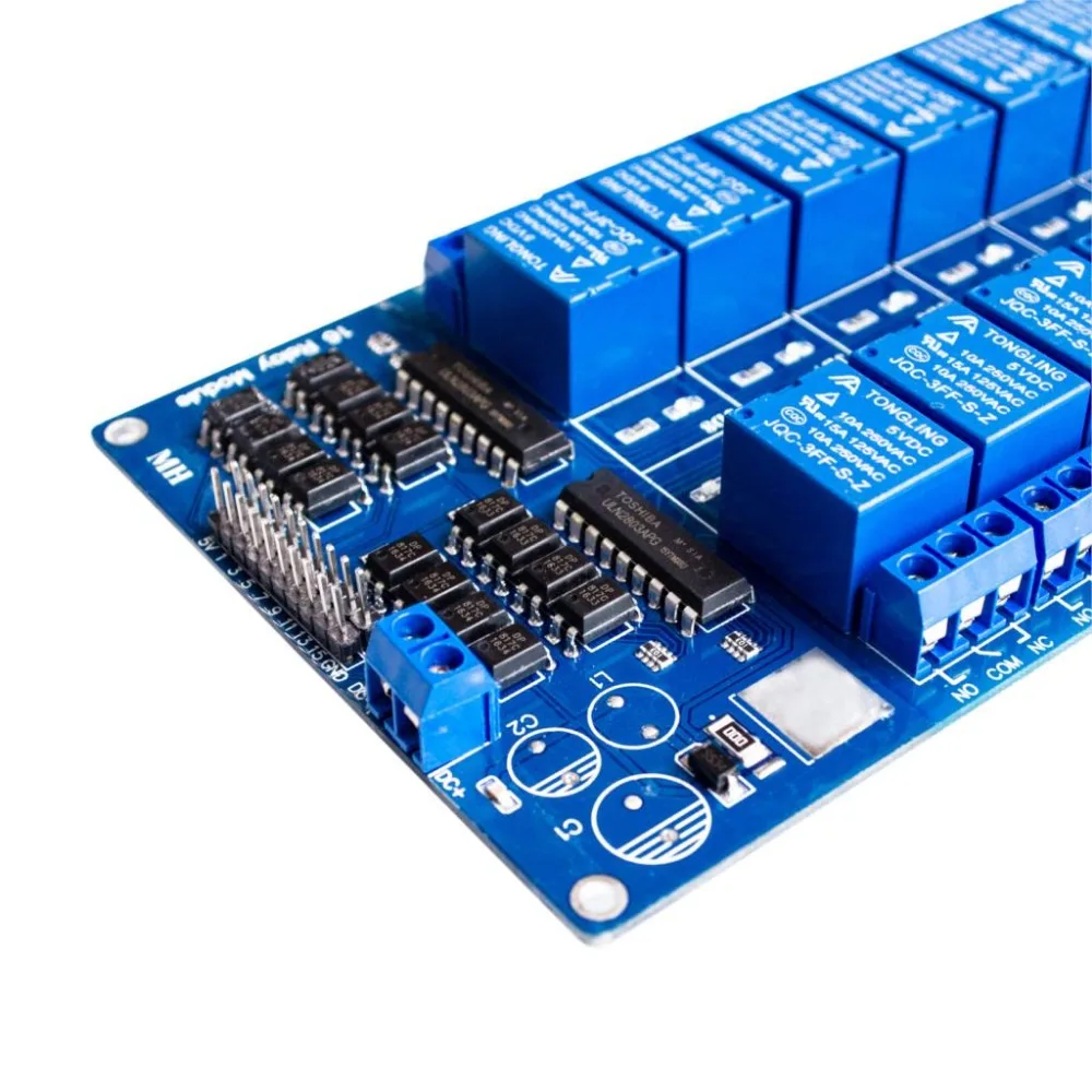 Official Factory 5V/12V 16 Channel Relay Module For Arduino ARM PIC AVR DSP Board With Optocoupler Isolation Diy Robot Kit Toy | Игрушки и