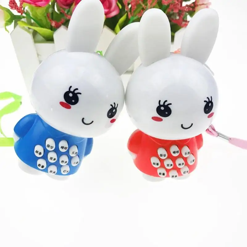 Мини-кролик история обучающая машина игрушки пластиковый Электрический милый Пасхальный кролик музыкальный инструмент для детей интеллектуальный инструмент