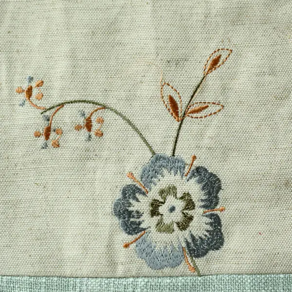 Nobildonna Linen Floral Placemats 45*30cm Embroidery for Table Coasters Dining Mat Double Thick Tea Cloth | Дом и сад