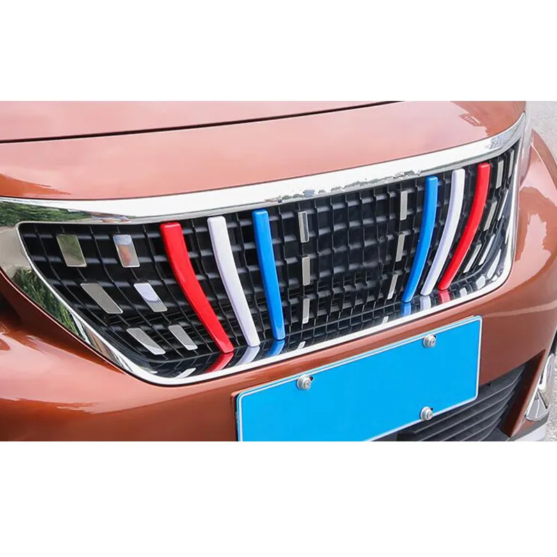 JXKaFa ABS Car Accessories For Peugeot 3008 GT 2016 2017 2018 Front Grill Grille Decoration Strips Styling Trim 6Pcs/set | Автомобили и