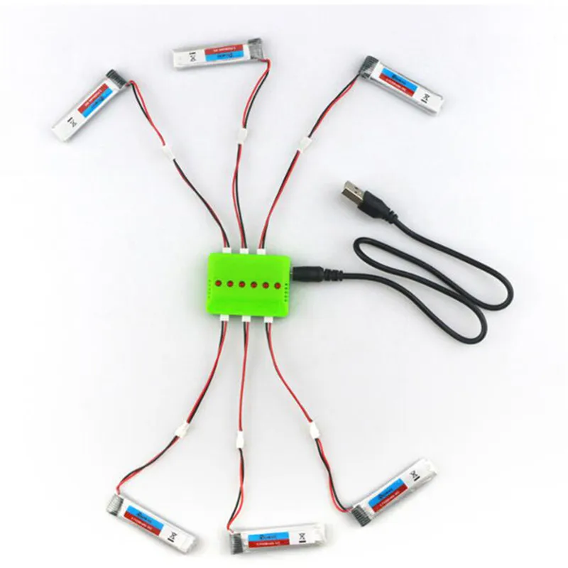 Новое поступление 6 шт. аккумулятор Eachine 3 7 В 200 мАч 30C Lipo с зарядным устройством для
