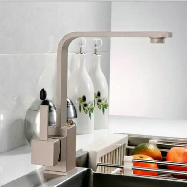 Поворотный кухонный смеситель из черной латуни поворот на 360 градусов|kitchen mixer