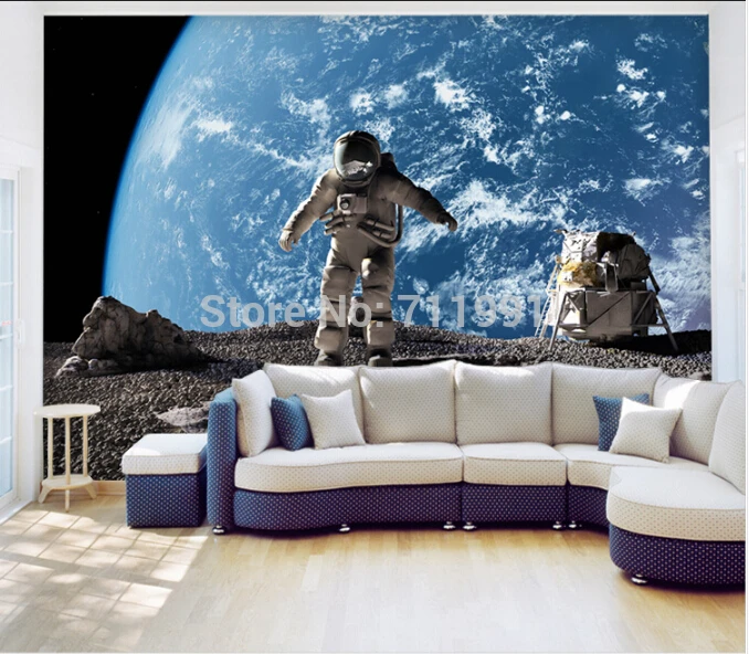 Фотообои на заказ обои с изображением астронавта и звезд для стен 3d