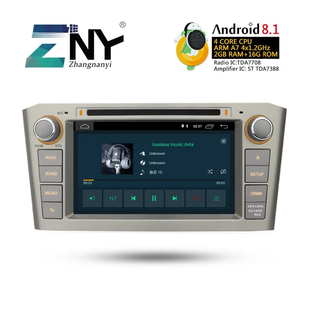 7 "ips Android 8 1 автомобильный DVD для Toyota Avensis T25 2003 2004 2005 2006 2007 2008 Авто Радио RDS стерео Wi