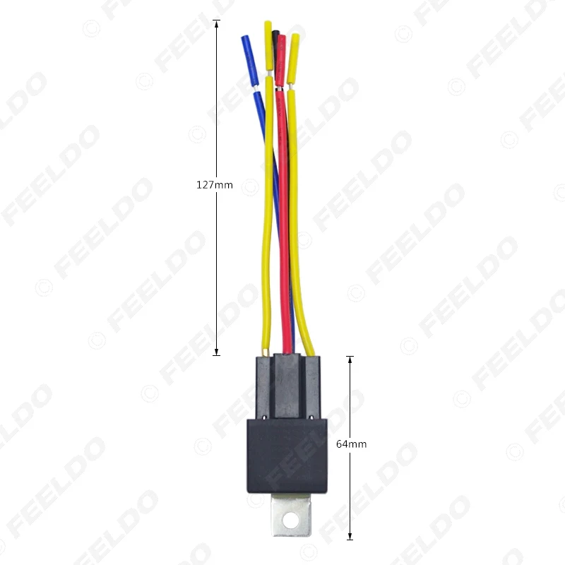FEELDO 5 шт. автомобильный JD1914 контактный 12VDC 40/30A постоянный закрытый релейный