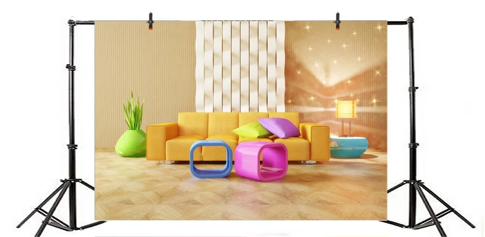 Laeacco Unique Living Room Sofa Home Decor Baby Children Interior Photographic Background Photography Backdrop For Photo Studio |