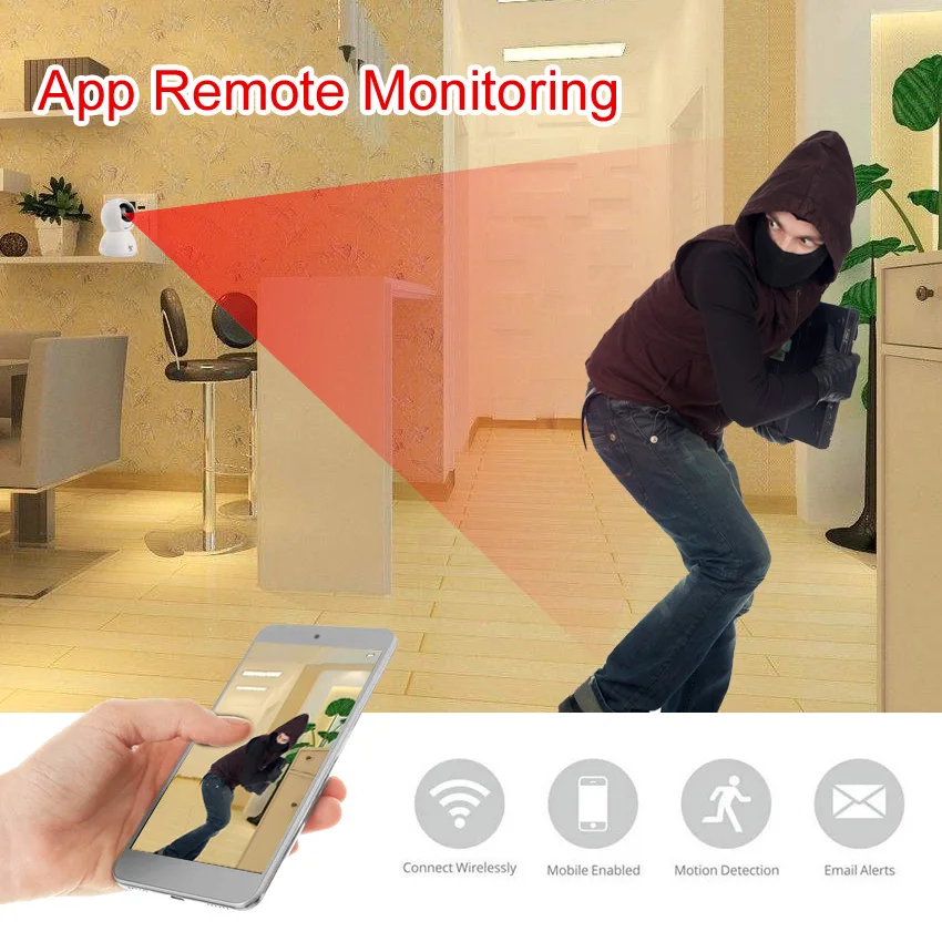 Full HD 1080 P 720 Крытый WiFi ip камера видеонаблюдения мини безопасности ночного видения