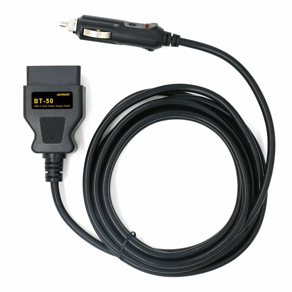AUTOOL BT-50 OBD2 автомобильный ЭБУ аварийное питание для 12 В постоянного тока источник