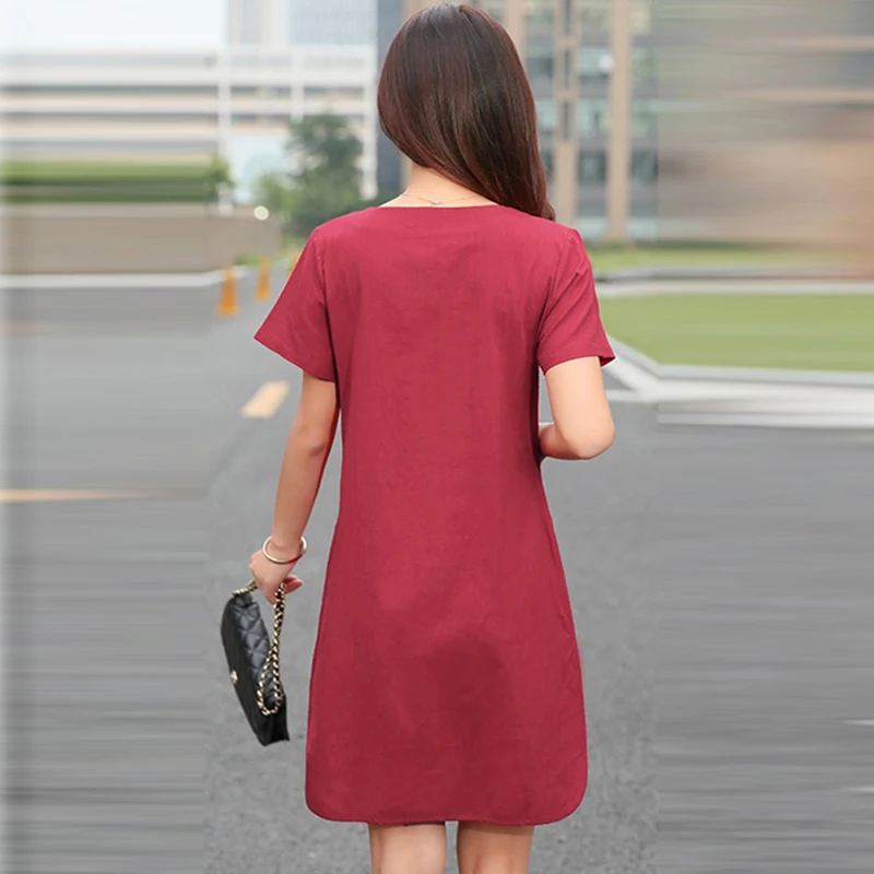 2018 летнее винтажное платье женское хлопковое льняное Vestidos модное свободное
