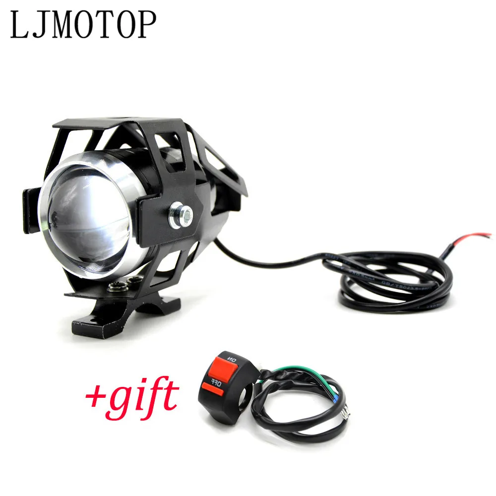 1 piece Black U5 12V мотоциклов светильник светодиодный вождения головной светильник тумана светильник вспомогательная лампа для yamaha aerox155 mt03 aerox 155 yz 125 fz8 xsr700 - Цвет: 1 piece Black